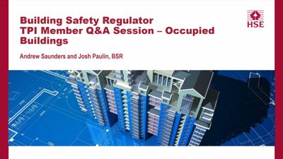 Building Safety Regulator Webinar Cover Image